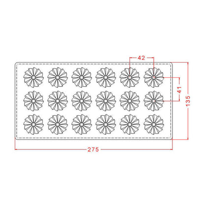 Rounded Flower Praline Chocolate Mould No: 147