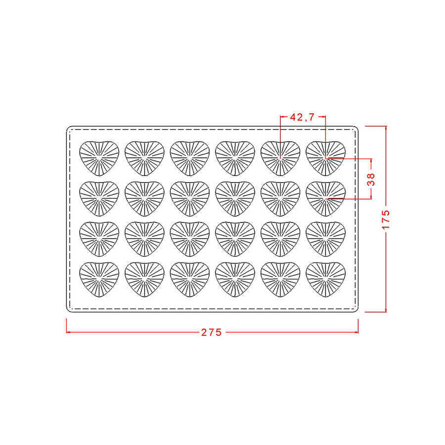Heart Praline Chocolate Mould No: 216