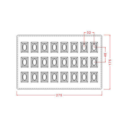 Square With Cocoa Design Chocolate Mould No: 212