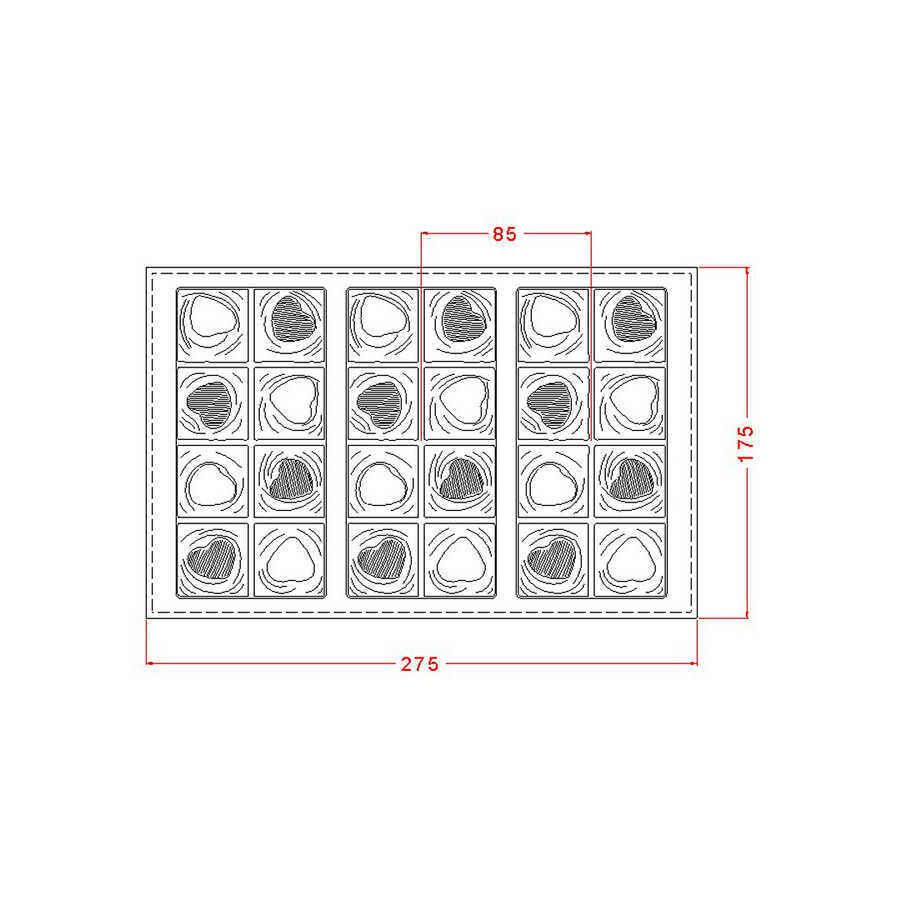 Tablet With Hearts Chocolate Mould No: 765