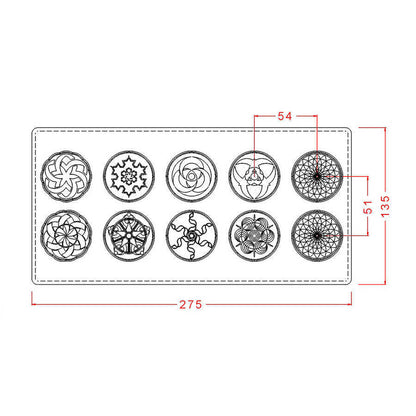 Assorted Design Disc Chocolate Mould No: 109