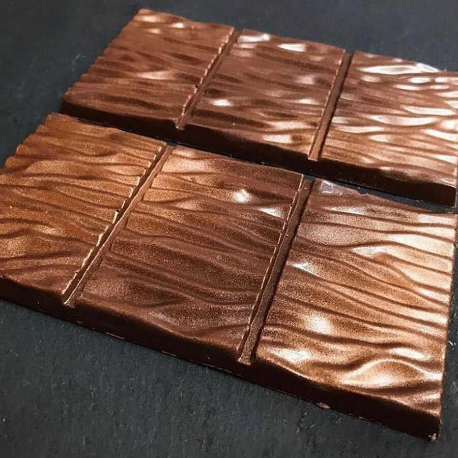 3-Piece Break Up Bar With Bark Chocolate Texture Mould No: 297