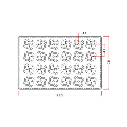 Rectangular Pralin Chocolate Mould No: 273