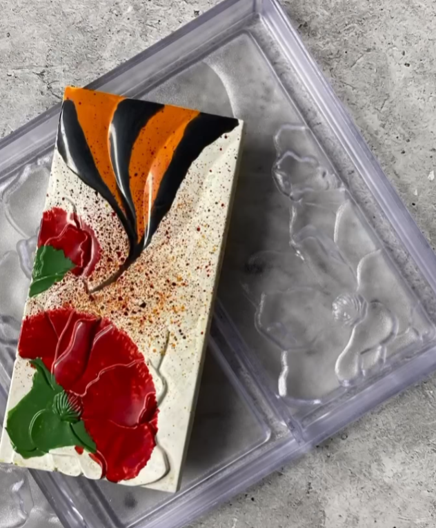 Tablets With Flowers Chocolate Mould No: 846