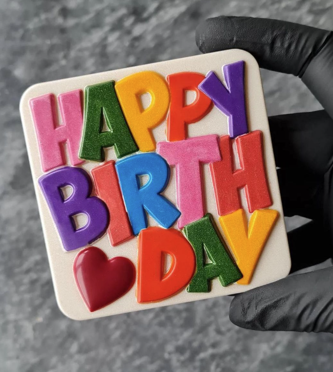 Happy Birthday Chocolate Mould Tablet No: 890