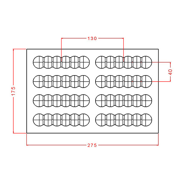 Bars Chocolate Mould No: 887