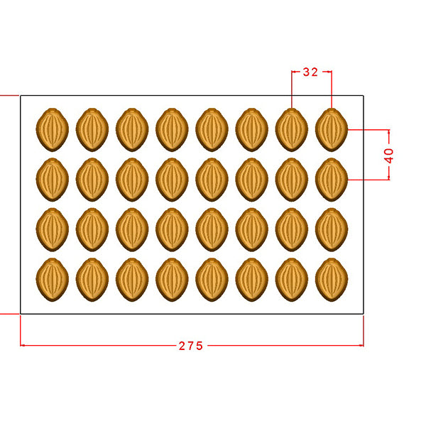 Cacao Pod Praline Chocolate Mould No: 902