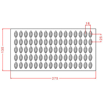 Small Cocoa Pods Chocolate Mould No: 914