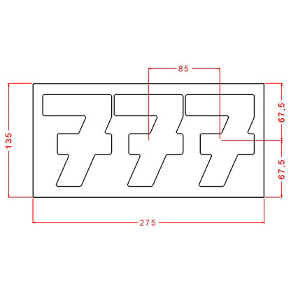 Large Number Seven Chocolate Mould No: 949