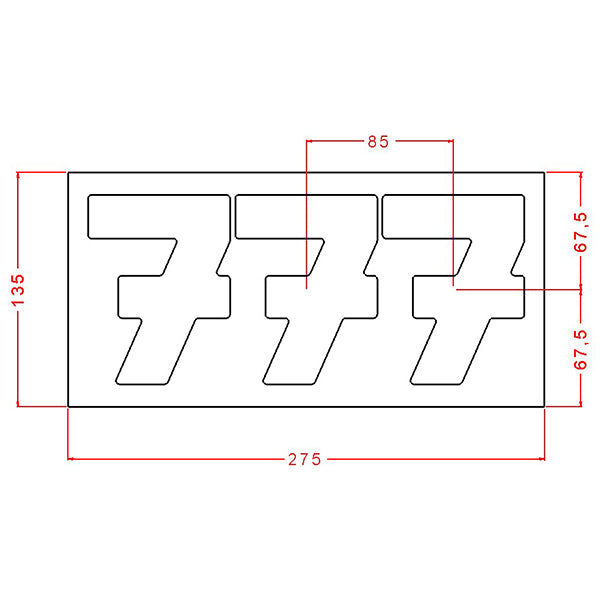 Large Number Seven Chocolate Mould No: 949