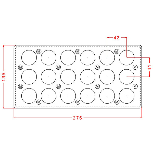 Round Disc Praline Chocolate Mould No: 961
